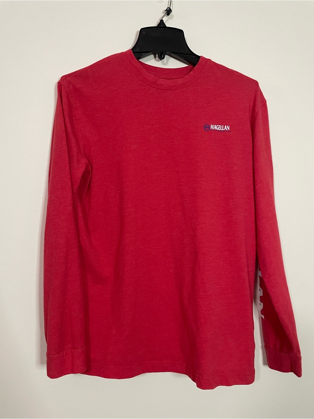 Magellan Outdoors Men’s Long Sleeve Crewneck Shirt — Red